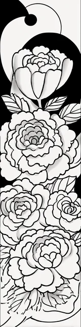 Free flower bookmark featuring simple flowers suitable for coloring